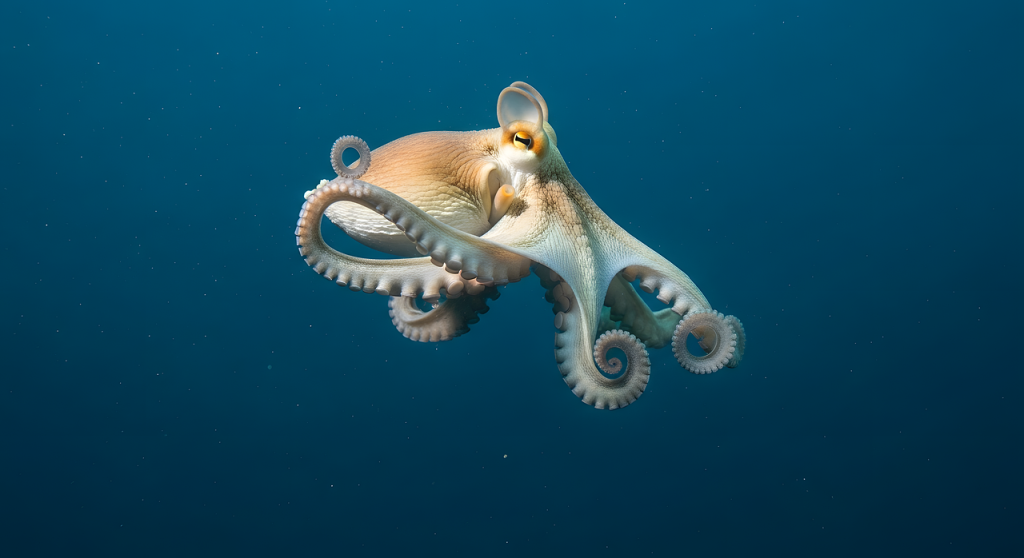 octopus, beach, sea, ocean, nature, underwater, water, submarine, ai generated