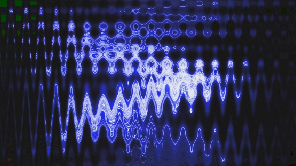 A blurry image of a sound wave
