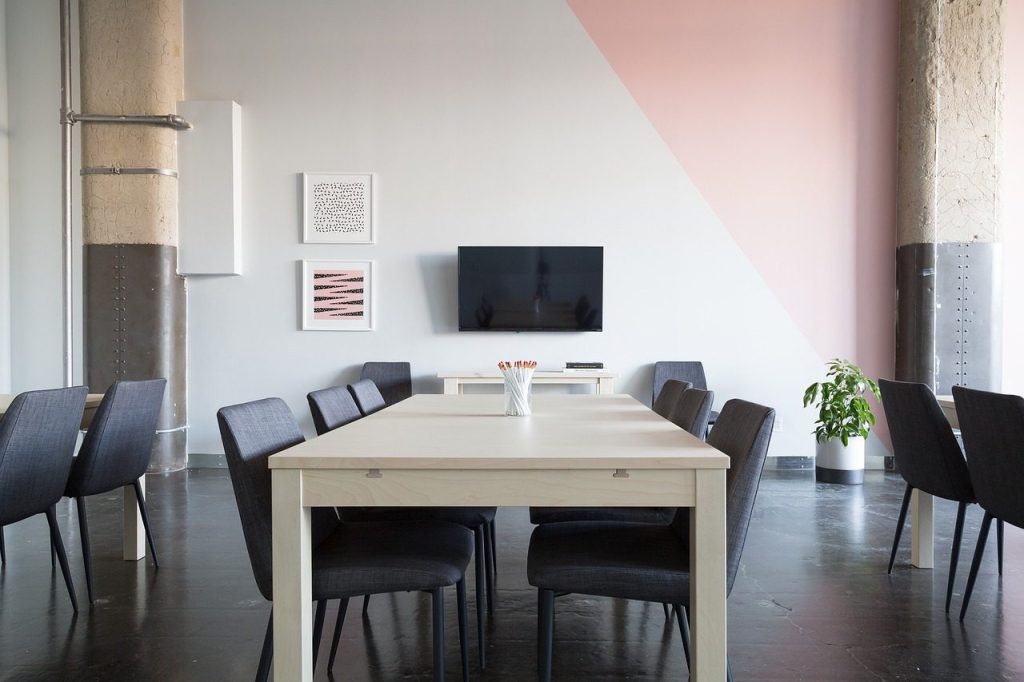 interior, design, tables, chairs, white, wall, floor, meeting, room, office, frame, art, display, tv, meeting, meeting, meeting, meeting, meeting, office