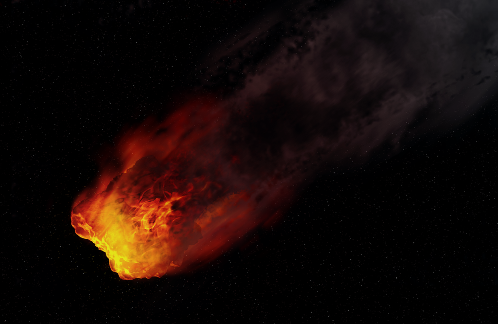 meteor, asteroid, space, disaster, comet, astronomy, meteorite, universe, star, galaxy, falling, night sky, cosmos, sky, science, night, shooting, trail, bright, nature, tail, glow, starry, glowing, effect, earth, fire, smoke, armageddon, planet, globe, worldwide, catastrophic, impact, rock, black sky, black earth, black fire, black science, black stars, black galaxy, black night, black smoke, black universe, black globe, black rock, black natural, black planet