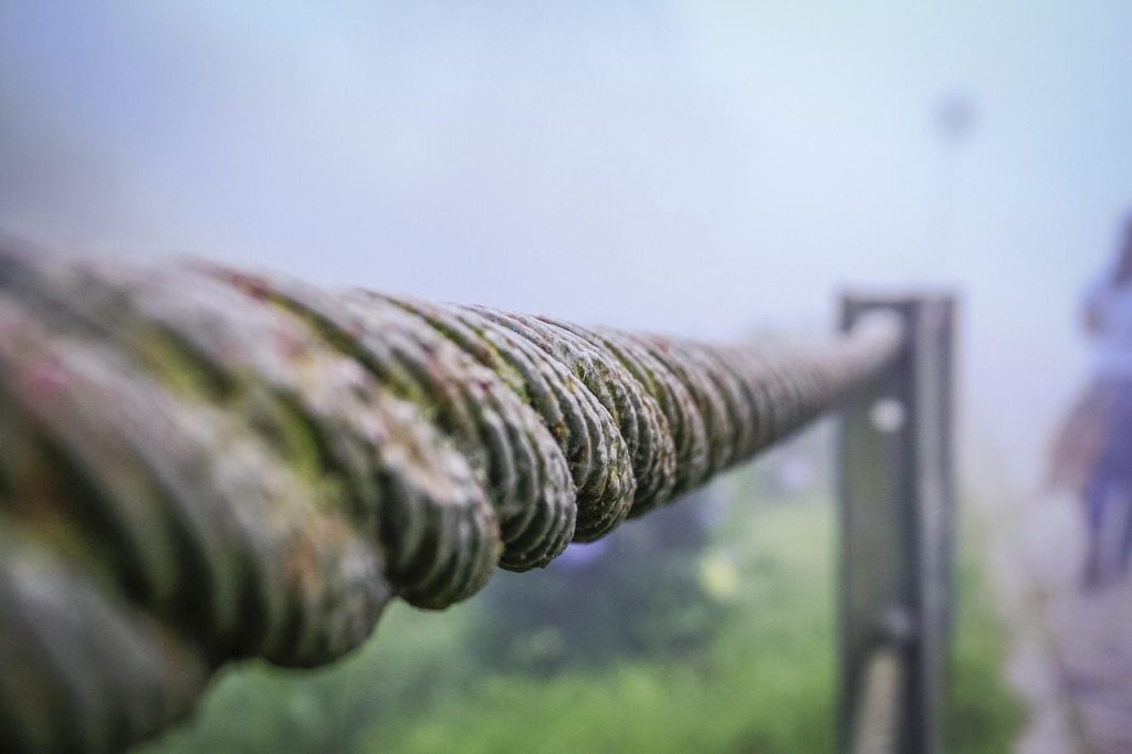 wire, rope, metal, bridge, cable, tension, line, fence, old, moss, rustic, texture, iron, tension, tension, tension, tension, tension