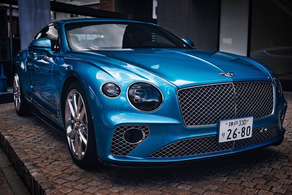 bentley, car, vehicle, automobile, automotive, luxury car, car body, blue car, shiny car, car wallpapers, car model, japan, asia
