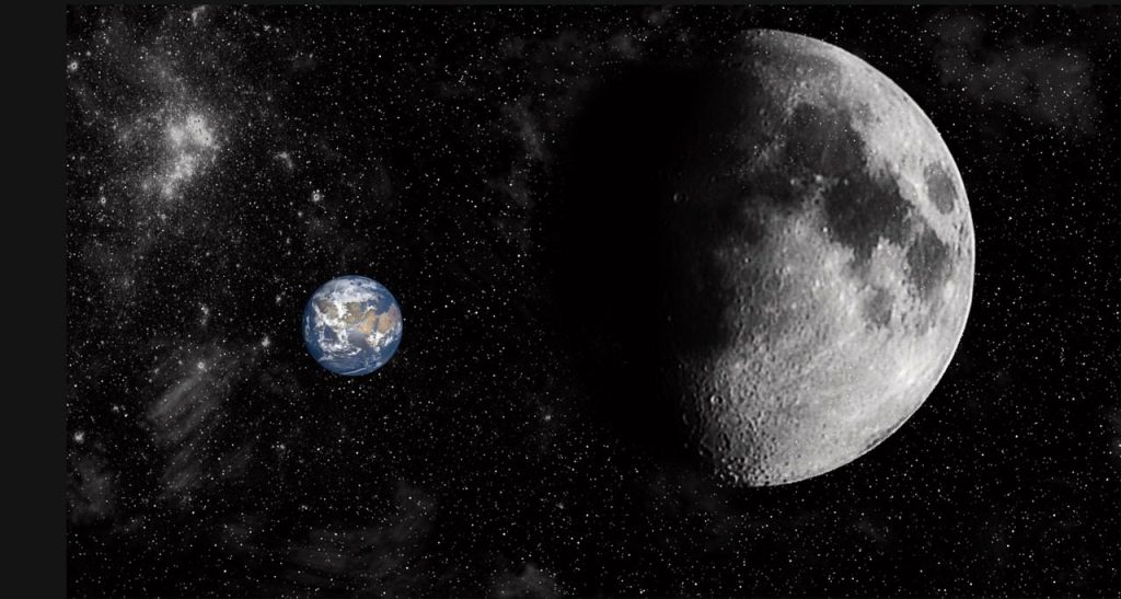 moon, space, earth, universe, stars, cosmos, planet, galaxy