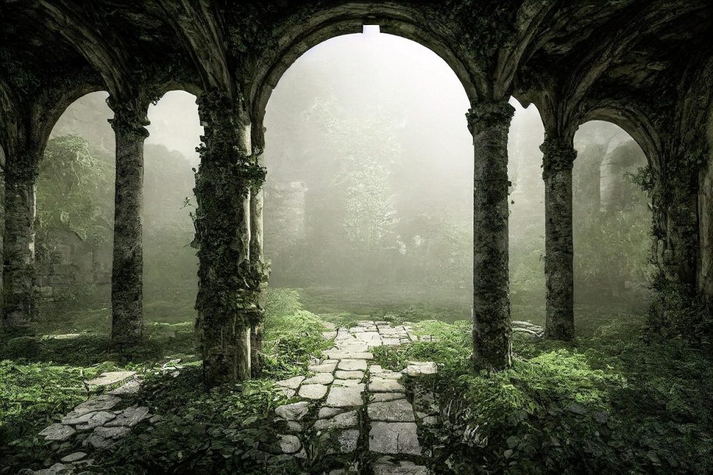 temple, overgrown, old, building, foggy, path, ruin, ai generated, temple, temple, temple, ai generated, ai generated, ai generated, ai generated, ai generated