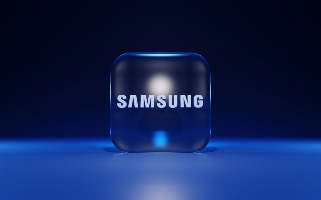 a blue cube with a white logo