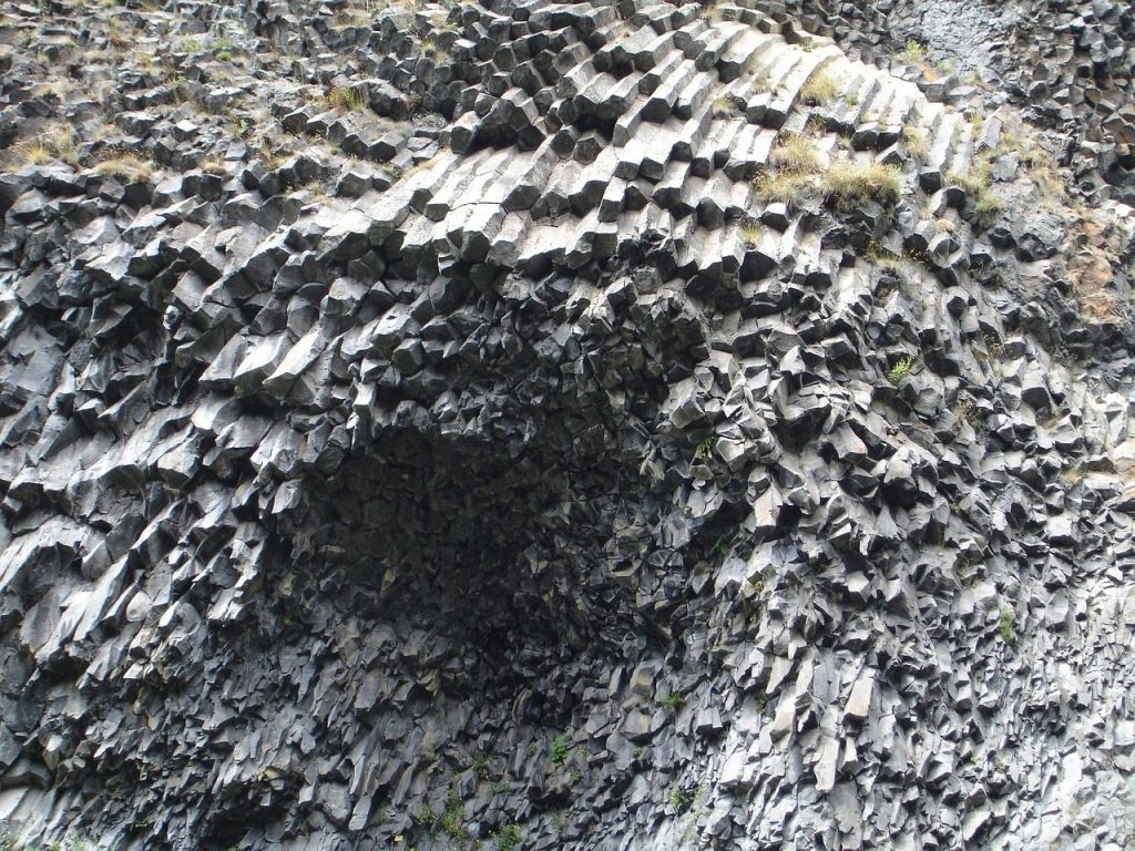 cascade du ray pic, basalt, basalt columns, basalt prisms, stone, rock, ardeche, france, volcanic, basalt formation, basalt rock