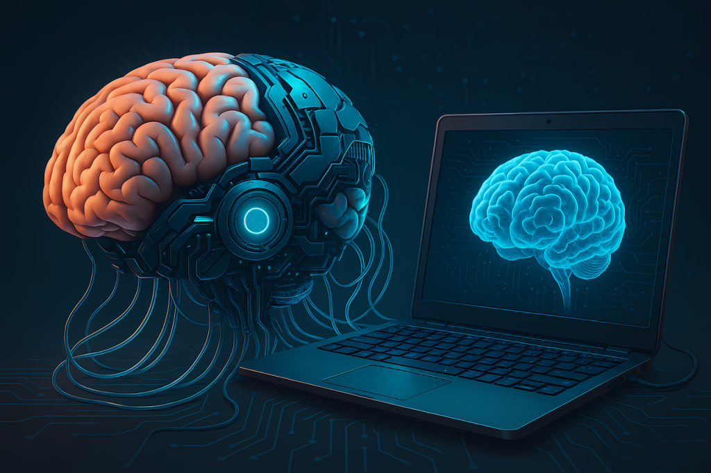 ai generated, cyber brain, artificial intelligence, ai, machine learning, neural network, futuristic, technology, computer chip