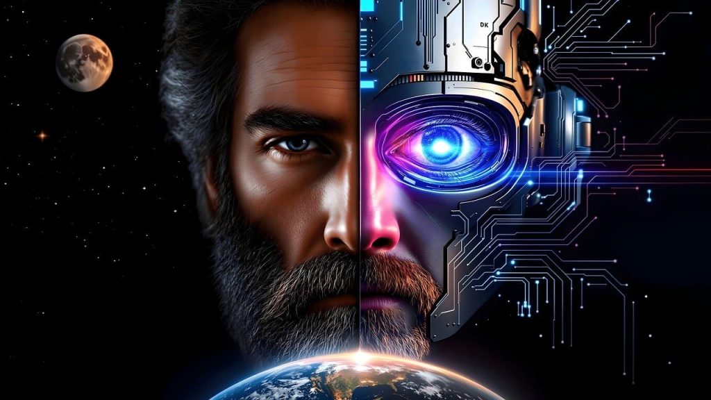 cyborg, future, futuristic, robot, technology, robotics, web, network, cyberpunk, mind, ai generated