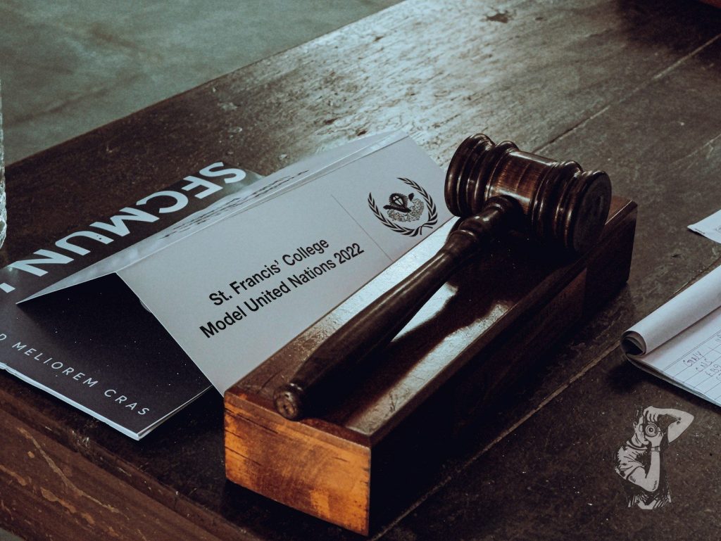 a gun on a table