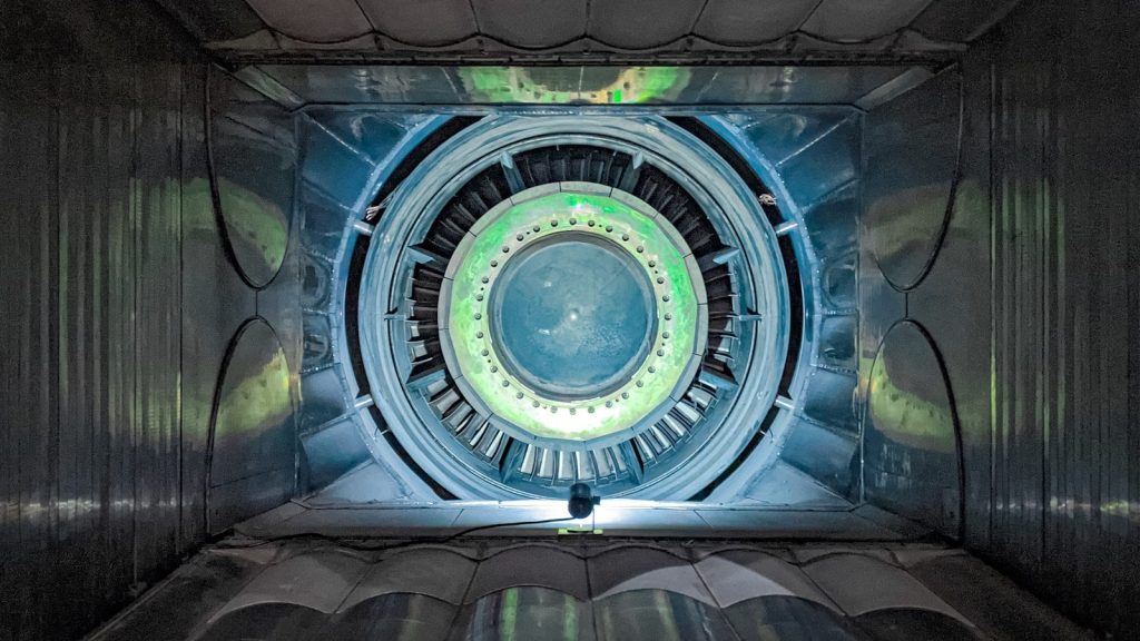 a circular window with a circle in the middle