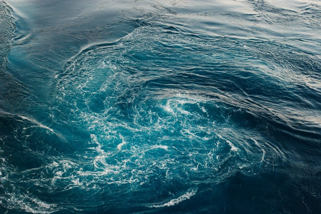 a body of water with waves