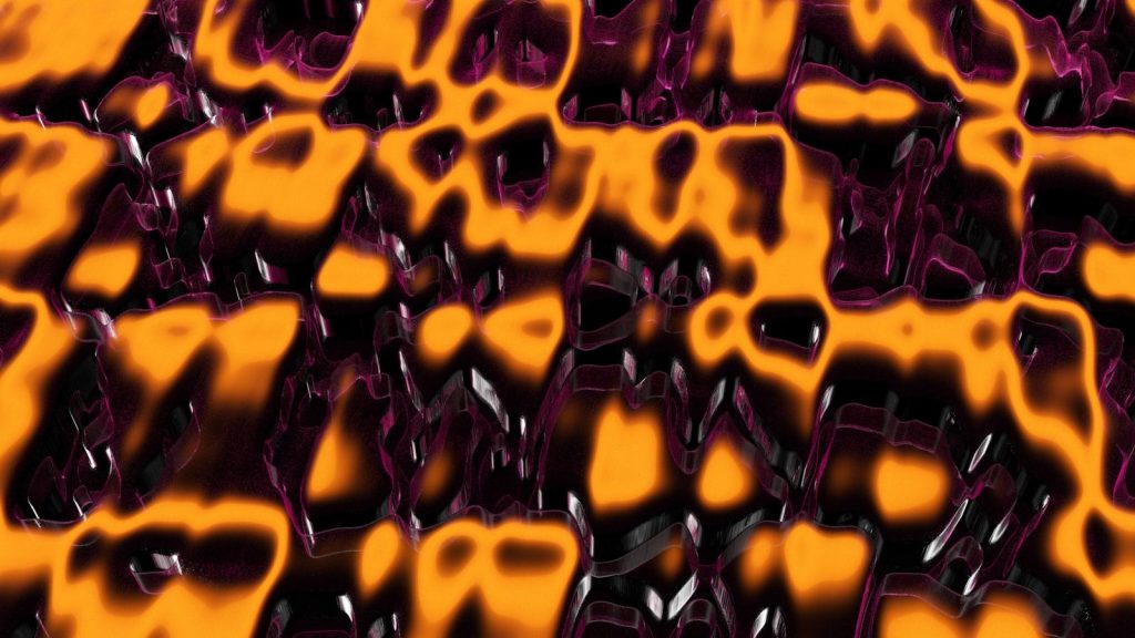 an abstract orange and purple background with lots of smaller orange shapes