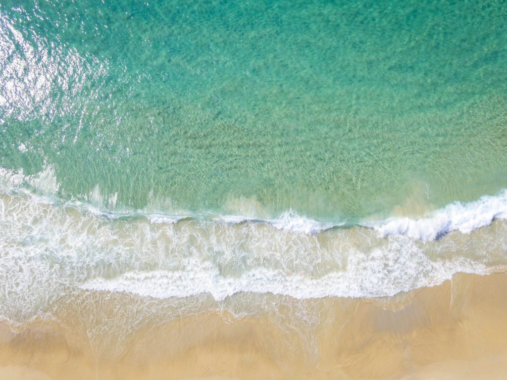 areal photography of sea