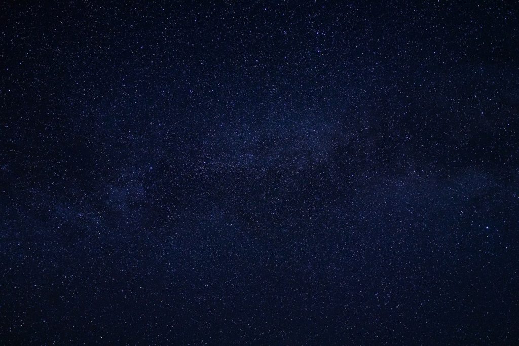 the night sky is filled with stars