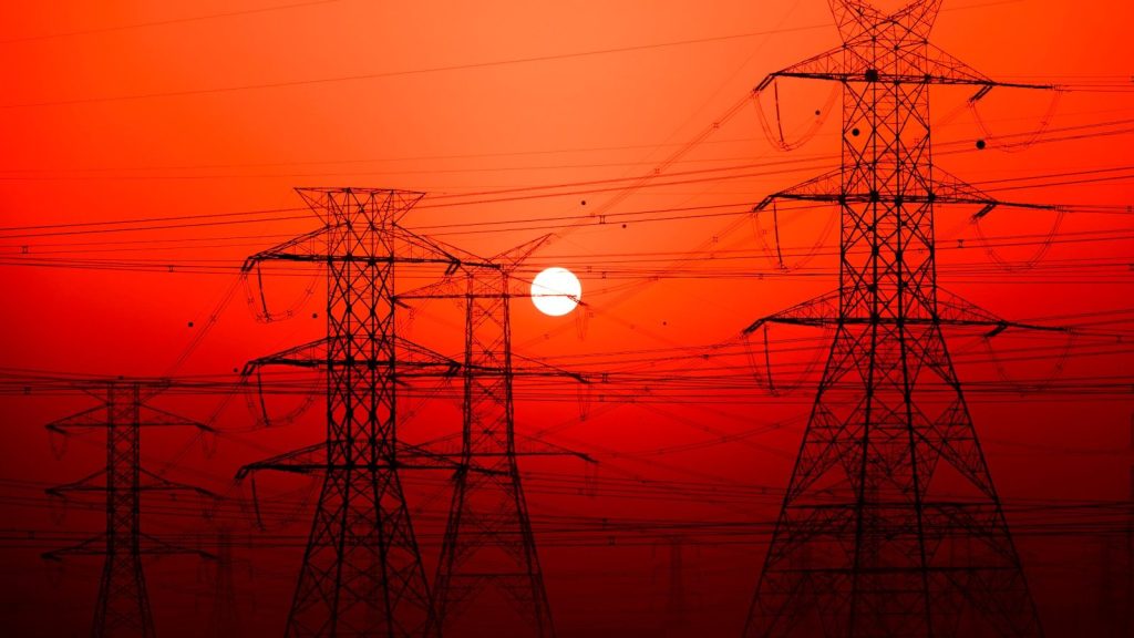 black electric towers