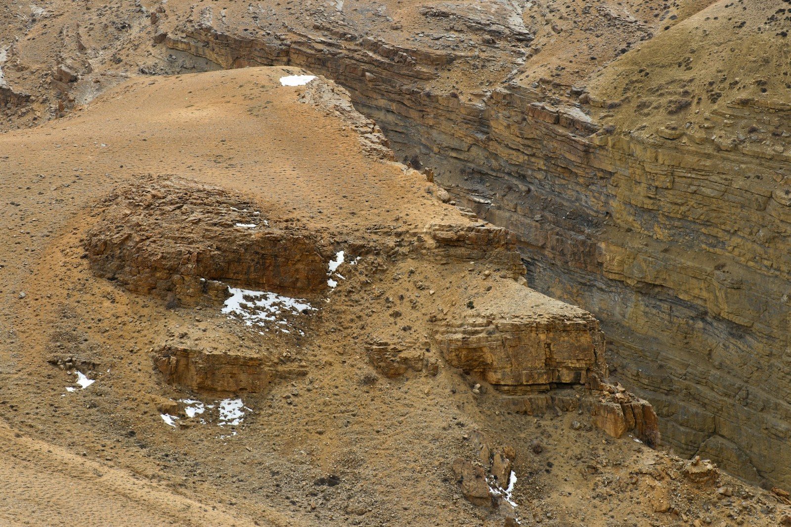a large rocky area