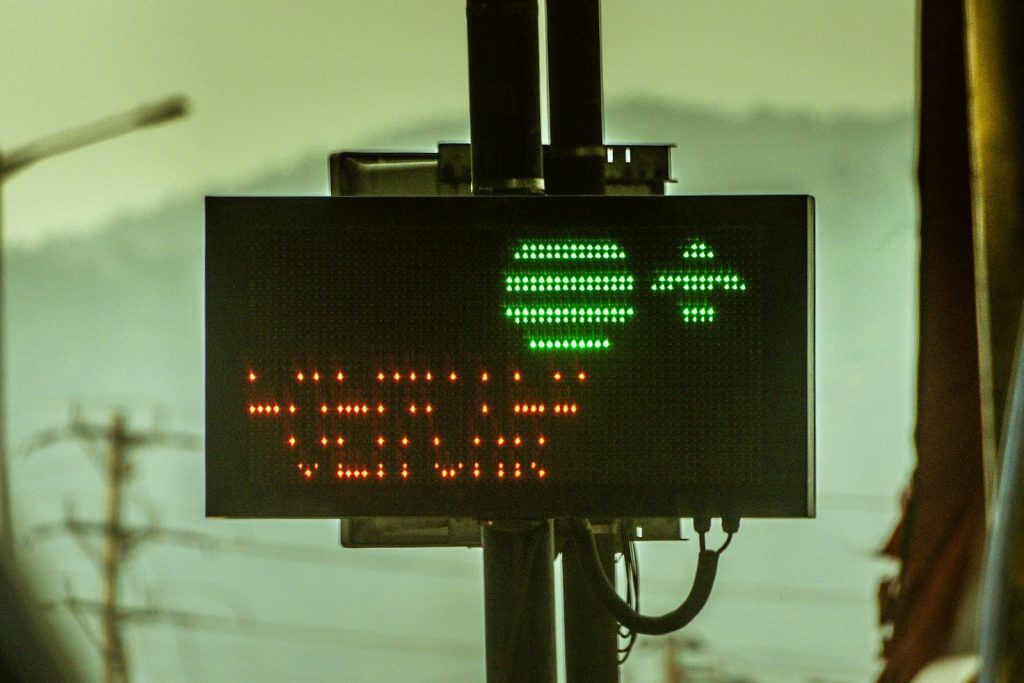 A traffic sign that is on a pole