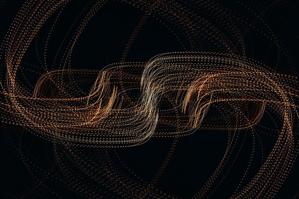 a computer generated image of lines and dots