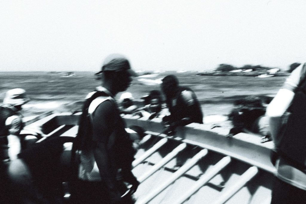 People in a boat on the water
