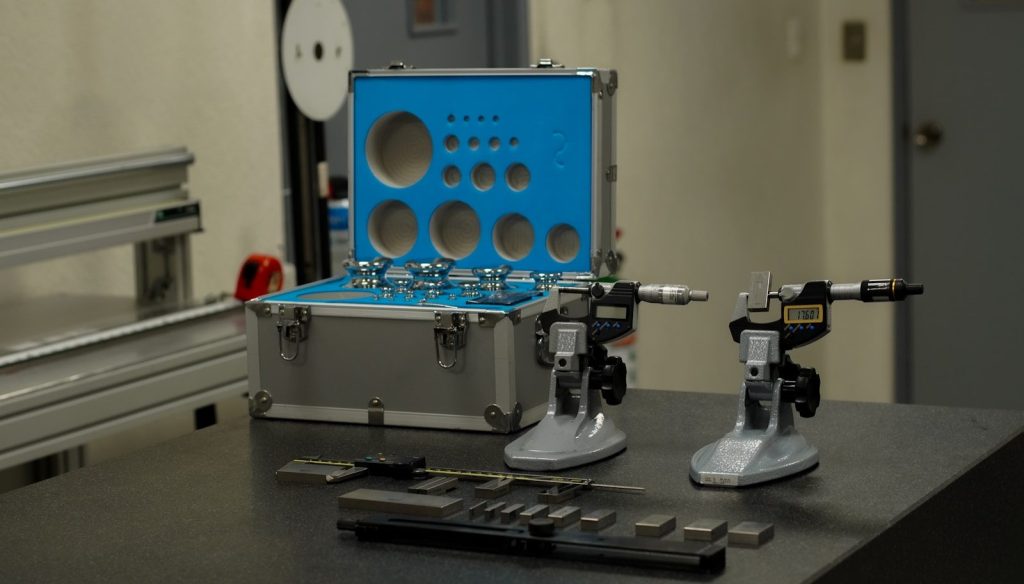 a couple of machines sitting on top of a table