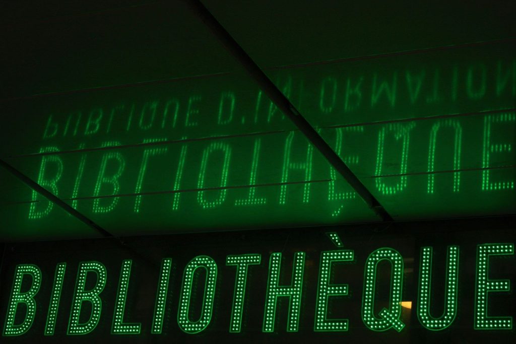 green and white led light signage