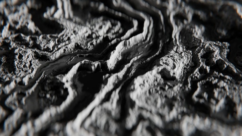Abstract textured surface with flowing lines
