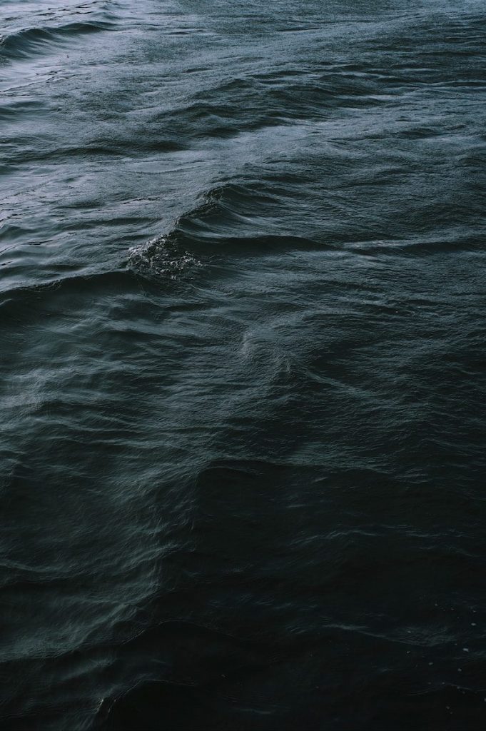 a body of water with waves