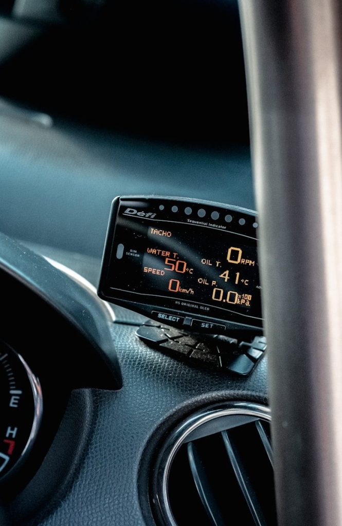 a close up of a car dashboard
