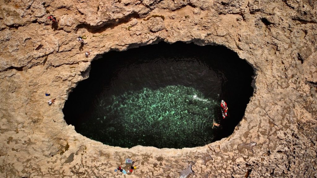 a hole in the ground