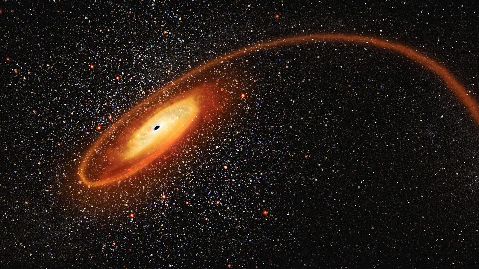 a very bright orange object in the middle of the night sky