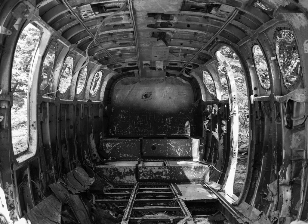 grayscale photo of a train