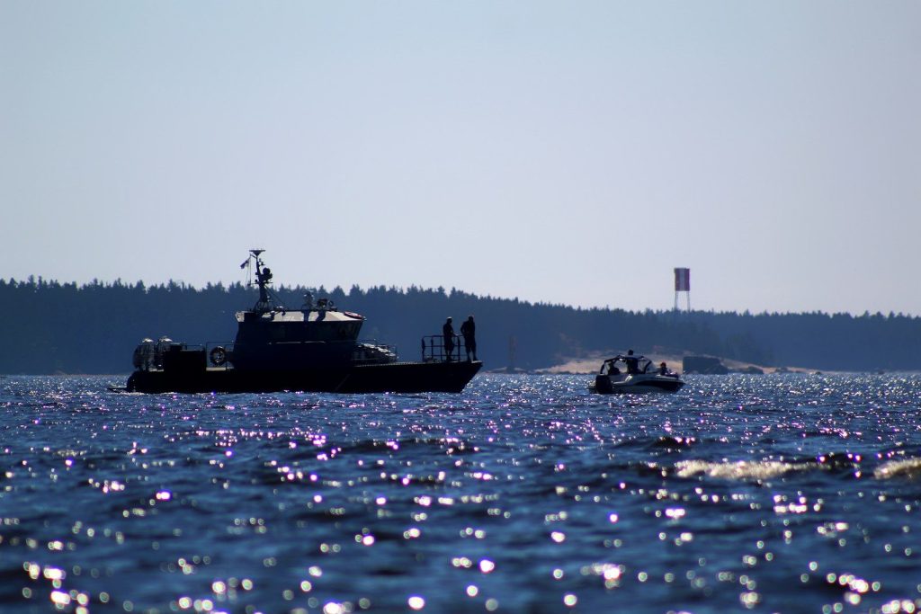 a couple of boats in the water