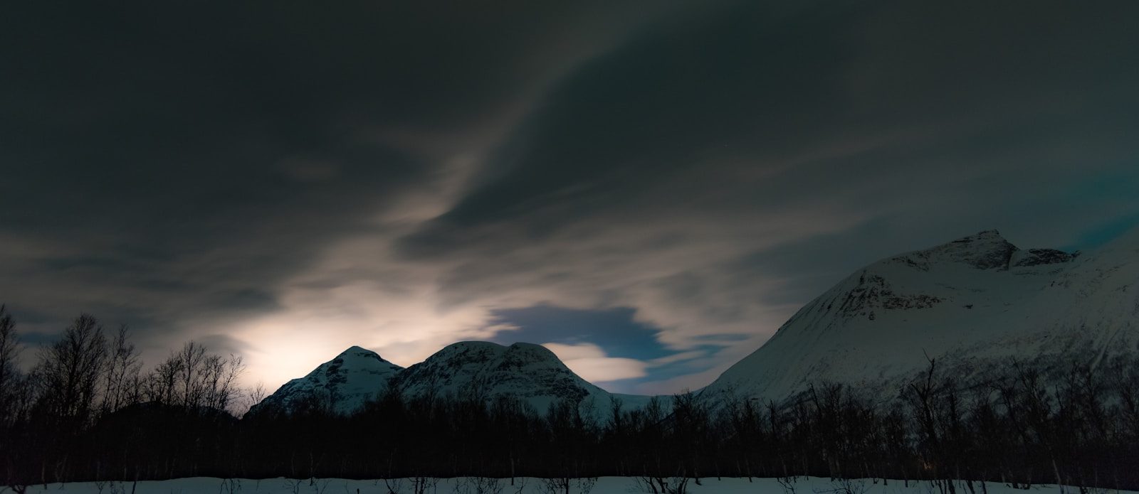 snow covered mountains