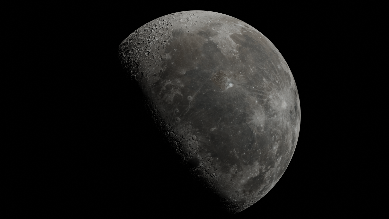 High-resolution image showcasing the intricate details of the moon's craters and surface texture.