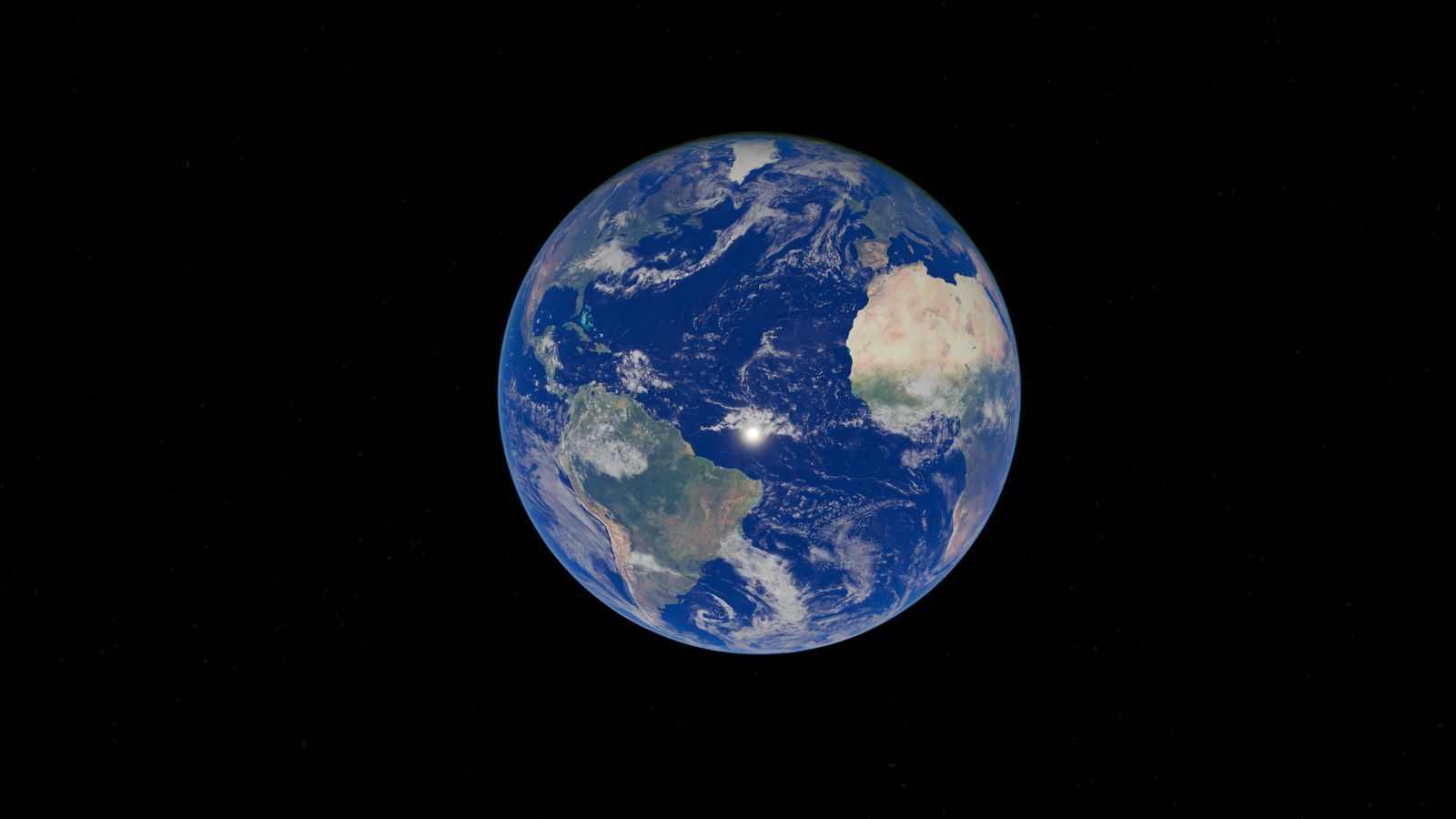 High-resolution image of Earth showcasing the continents and oceans from space.