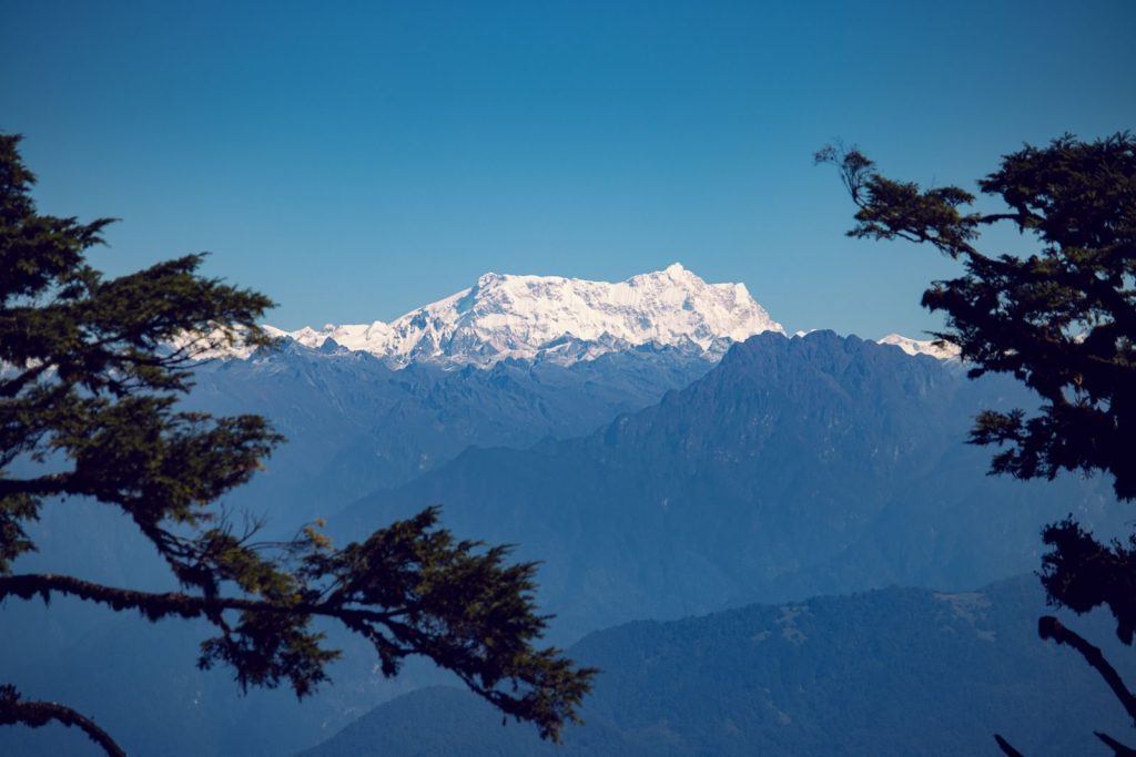 Spectacular Himalayan mountain landscape view in Punakha, Bhutan.
