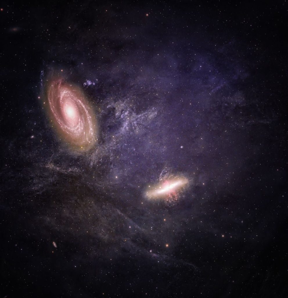 A captivating view of spiral galaxies in the vast expanse of the cosmos.
