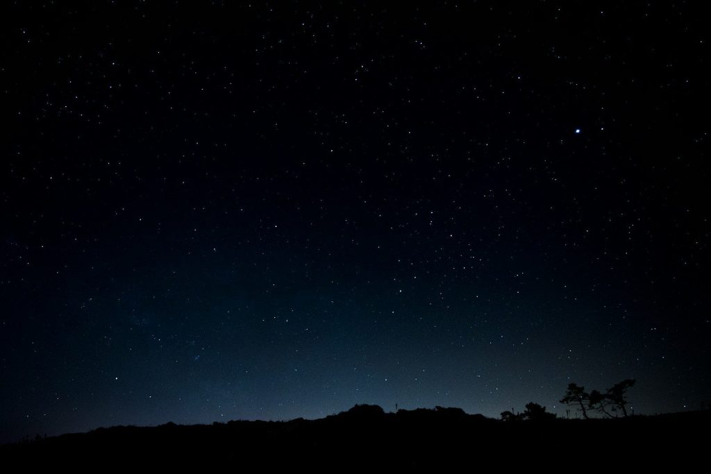 landscape photography of starry skies