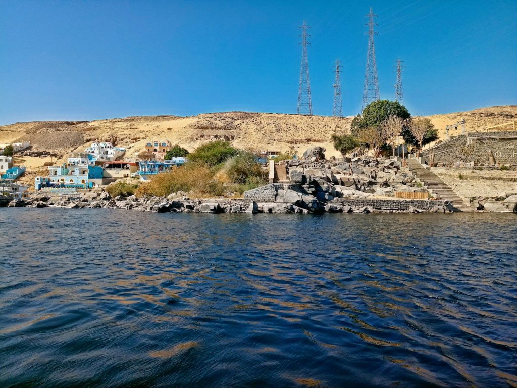 a body of water with buildings along it