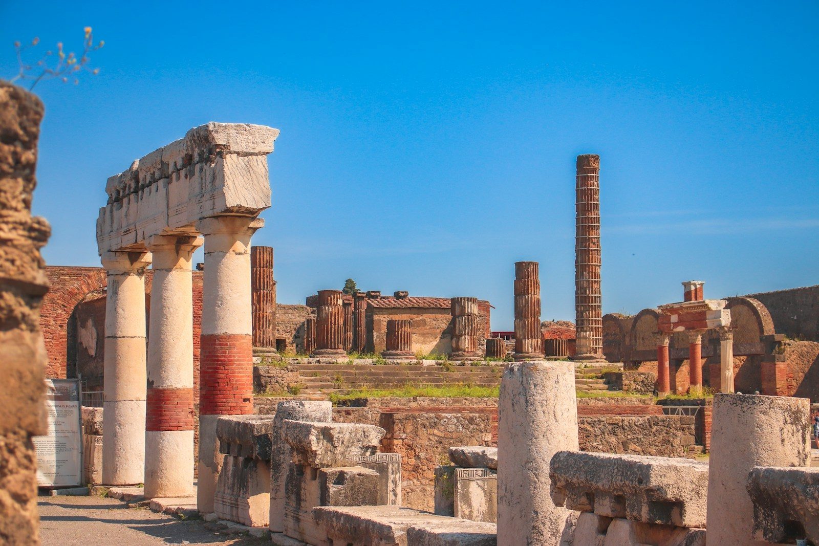 the ruins of the ancient city of pompei