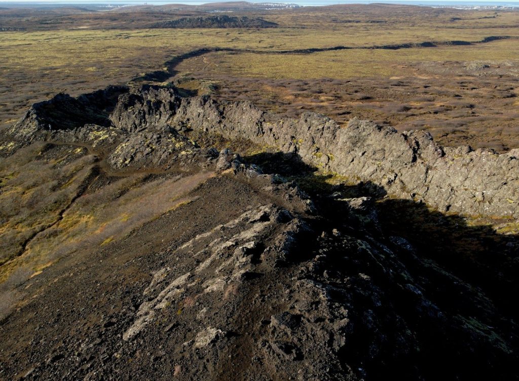 a large rocky area