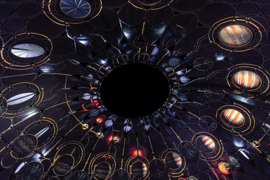 a view of the inside of a glass structure