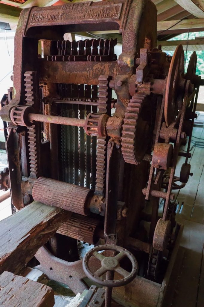 Rusty, old machinery: a historical relic.