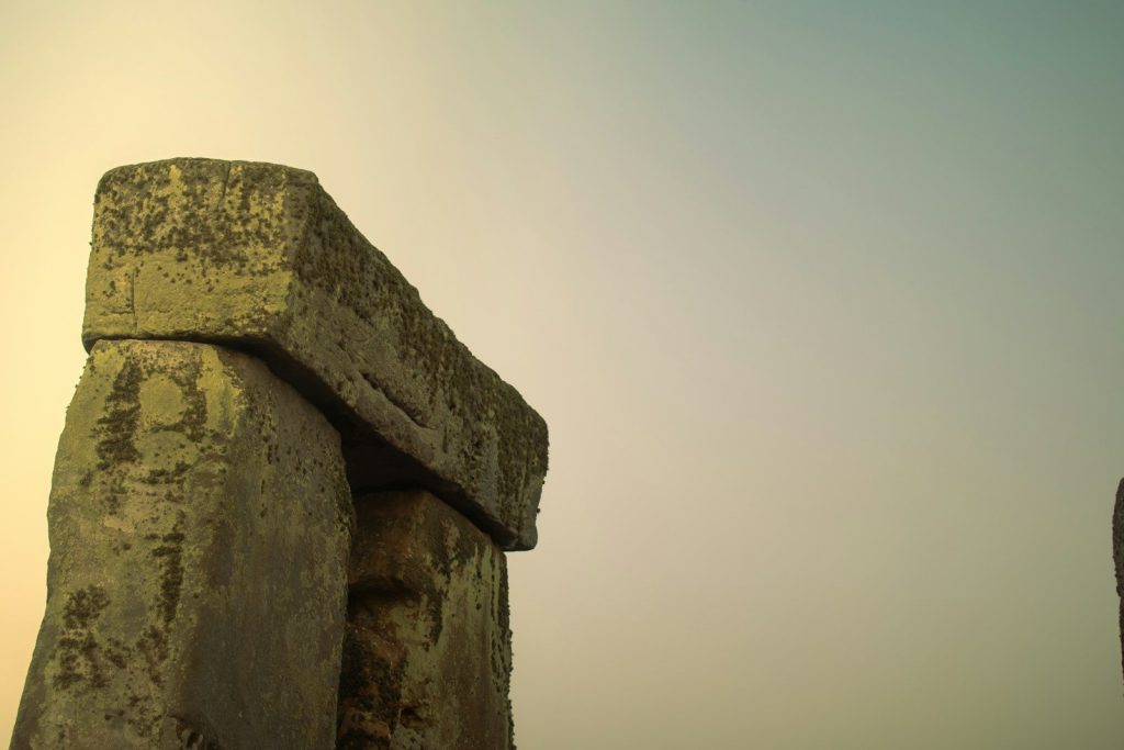 Stonehenge ancient monument in england at sunset
