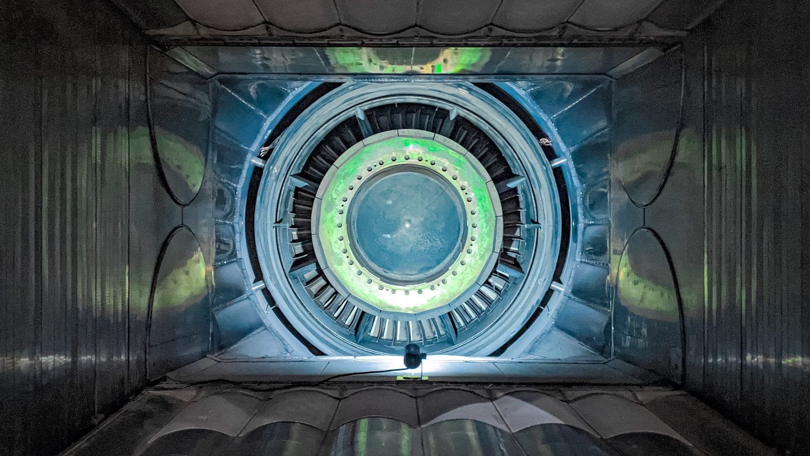 a circular window with a circle in the middle