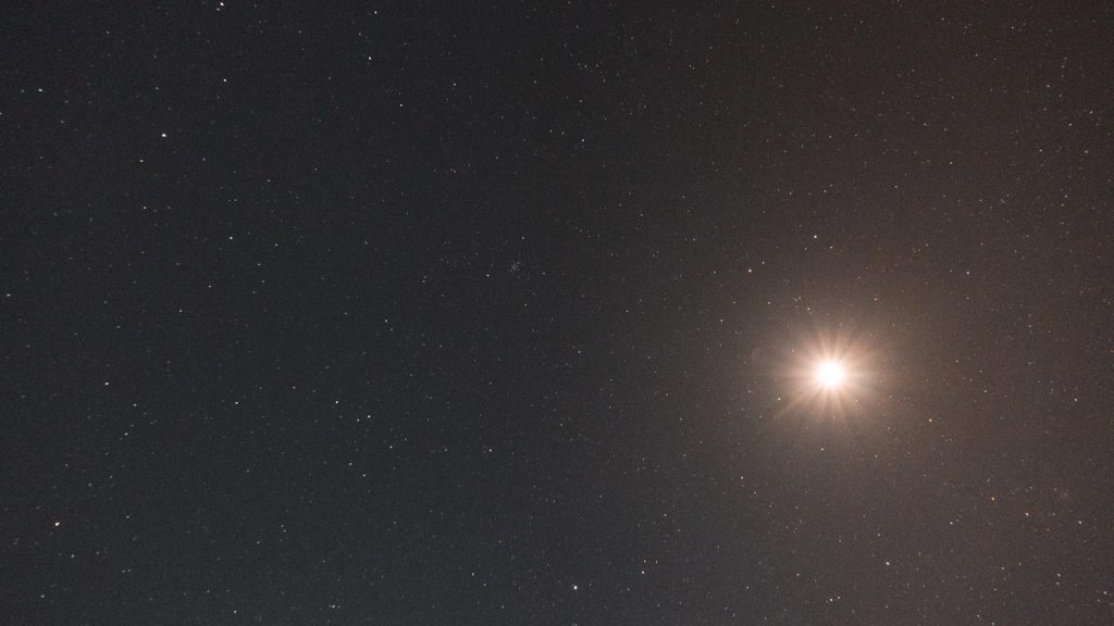 full moon in the sky during night time