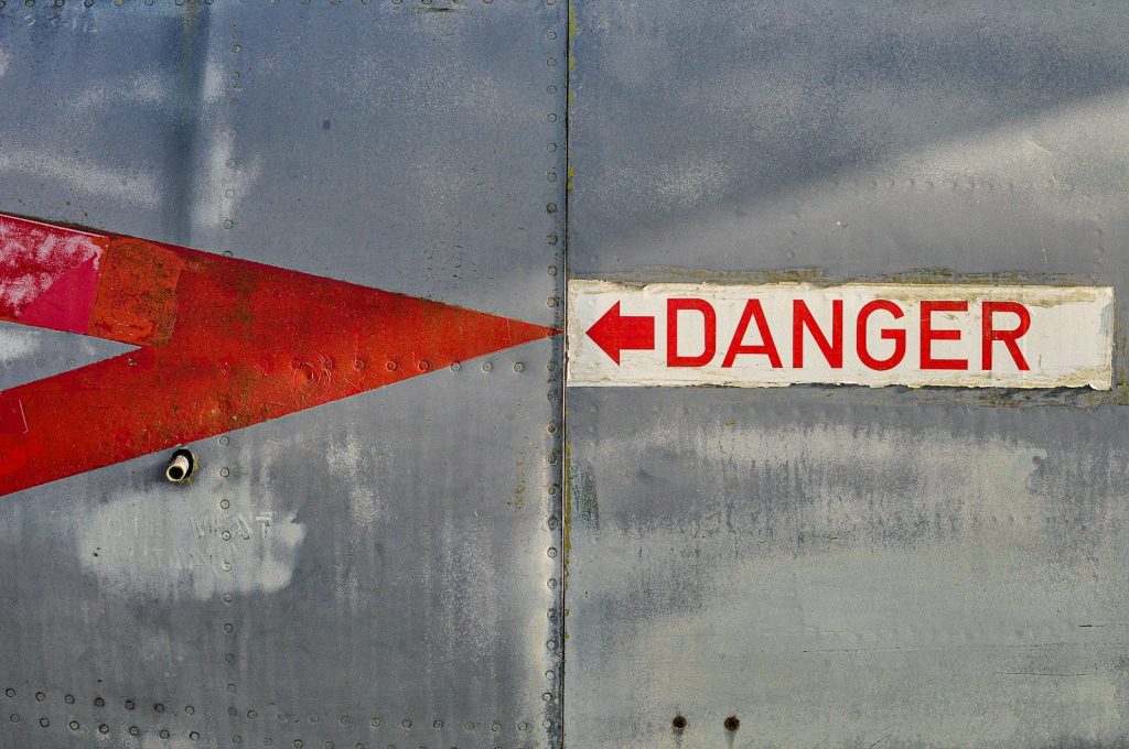a close up of a sign on the side of a plane