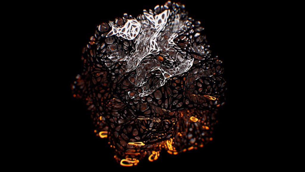 Abstract fractal pattern with dark and light elements