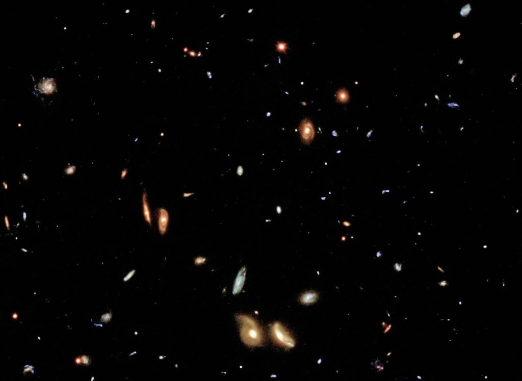 a group of objects that are in the dark
