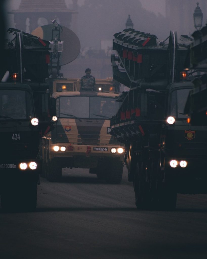 a group of military vehicles
